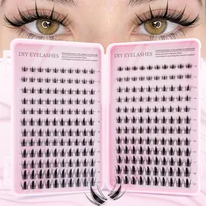 Cluster False Lash Extensions, Natural Look, Lightweight and Delicate, Ideal for Makeup, Cosplay, Home Use, Mixed Length, CC Curl, Dense Style