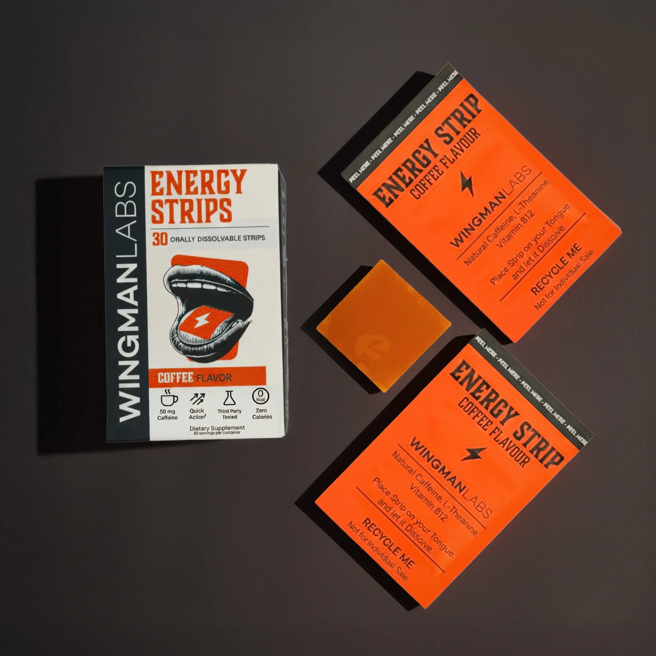 Wingman Energy | Ultra-Fast-Acting Caffeine & L-Theanine for Energy and Focus | Coffee Flavor | Zero Calories | Try Risk-Free