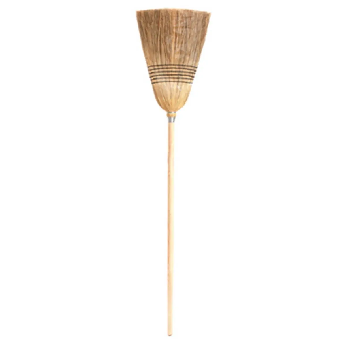 212 MAIN Sturdy Heavy-Duty Corn Broom - Cequent 7020 Laitner Model Work Tool, 100% Wooden Handle, Natural Corn Bristles for Home Cleaning