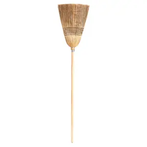 212 MAIN Sturdy Heavy-Duty Corn Broom, Cequent 7020 Laitner Model Work Tool, 100% Wooden Handle, Natural Corn Bristles for Home Cleaning, Work Tools
