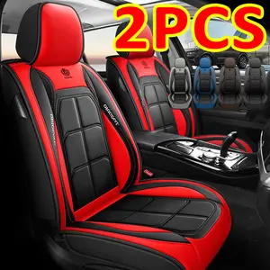 Waterproof Leather Car Seat Covers - 2PCS Sleek & Stylish Protection for Moisture & Spills Easy Install Remove Clean Maintain