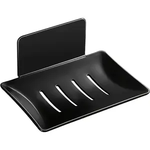 Soap Holder for Shower with Stainless Steel,Rustproof Soap Saver Sponge Holder for Bathroom,Tub,Kitchen Sink (Black)