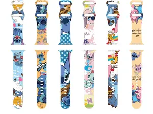 Disney Stitch Cartoon Print Watch Strap - Colorful & Fun Designs for Your Watch - Compatible with Most Watches - Easy to Wear - Vibrant Stitch Prints - Wearable