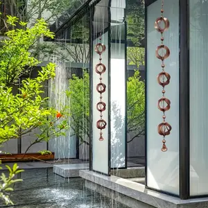 Rotating Rain Chain, Hanging Wind Chime, Garden Outdoor Decoration, Hanging Rainwater Collector Chain, Air Garden Decoration, Window Decoration