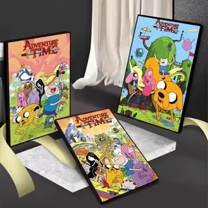 Anime Adventure Time Painting Calligraphy Gift with prints Home bedroom living room decoration promotion and display suitable for bedroom bar parlor home decor gift fade-Resistant, Non-sticky, vibrant Wall print poster