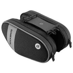 ROCKBROS Bike Front Frame/Handlebar Phone Mount Bag Top Tube Bike/Bicycle Bag Waterproof Cycling Accessories Bike Pouch with 360° Rotation Phone Holder Fit Smartphone Below 6.7''