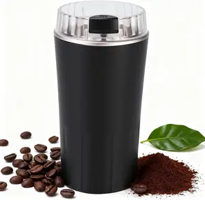 Multipurpose Stainless Steel Cup Grinder, Adjustable Coarse Fine Grinding for Home Coffee Brewing & Kitchen Seasoning