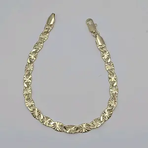 New Style  GOLD COLOR  5N Gold-Plated Fancy Design 7 ½"inches Bracelet - Elegant and Unique Appearance Trendy Jewelry