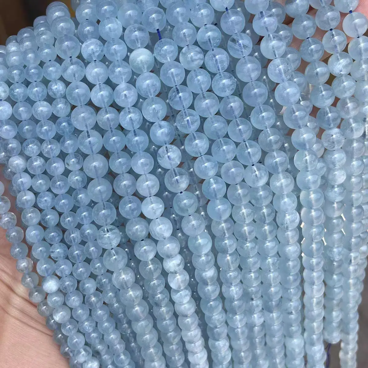 Aquamarine Beads - Natural Blue Aquamarine Gemstone Beads for Jewelry Making and Beading Projects