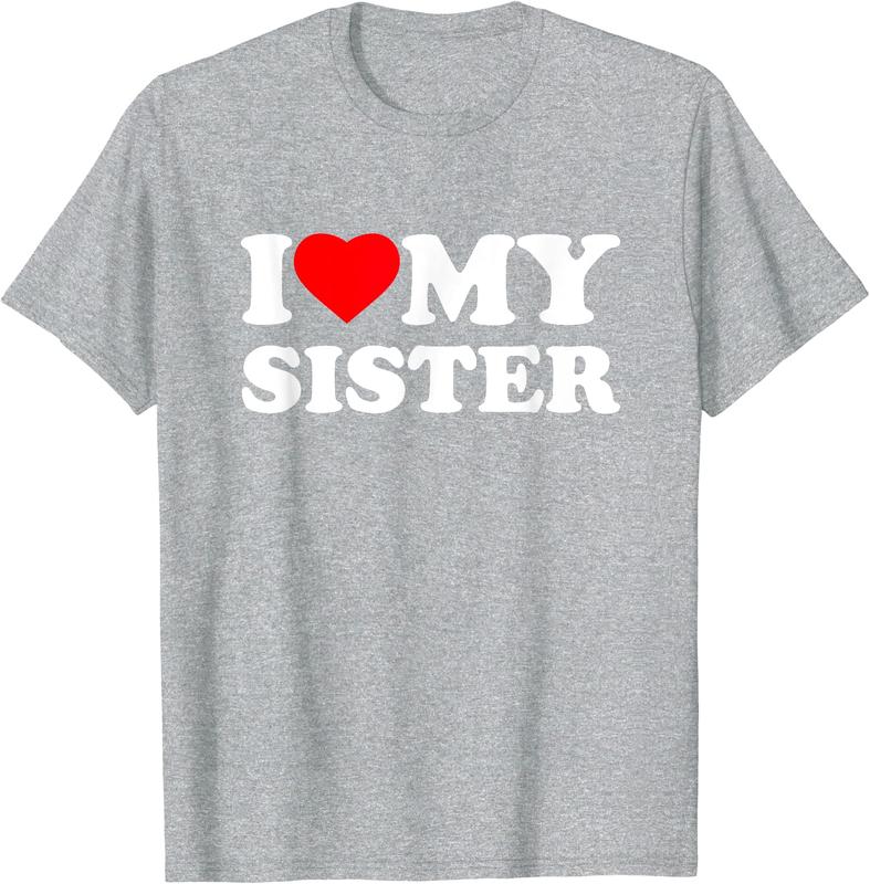 I Love My Sister Heart T-Shirt
