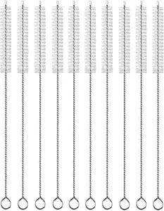 Straw Cleaner Brush Extend 12 inch, Extra Wide 12mm diam Pipe Cleaners, Extra Long Straw Brush for Sippy Cup, Water Bottle and Tubes, Drinking Straw Cleaning Brush Set 10 Pack