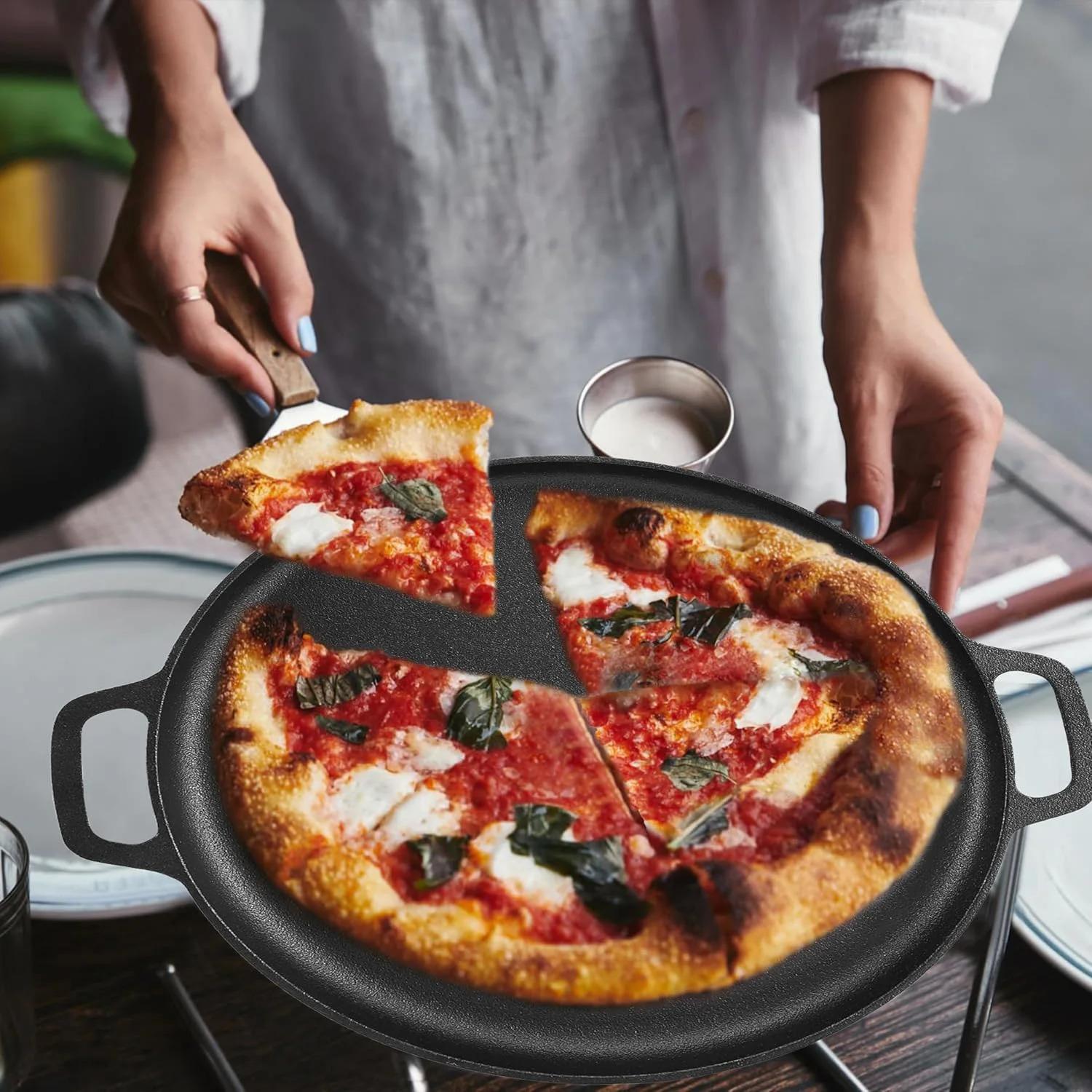 Non-Stick Cast Iron Grill Pan |   Multifunctional - Perfect for Grilling, Camping & Outdoor Cooking, Easy to Clean