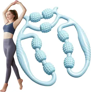 Circular Leg Clamp,2025 New Manual Massage Relax Roller with 9 Wheels,Fascia Blaster for Contoured & Smoother Skin | Tool for Sore Arms, Legs, Stomach & Buttocks Clamp Leg Massager Ring Roller Neck Hand Arm Muscle Relaxer for Indoor Sports Yoga