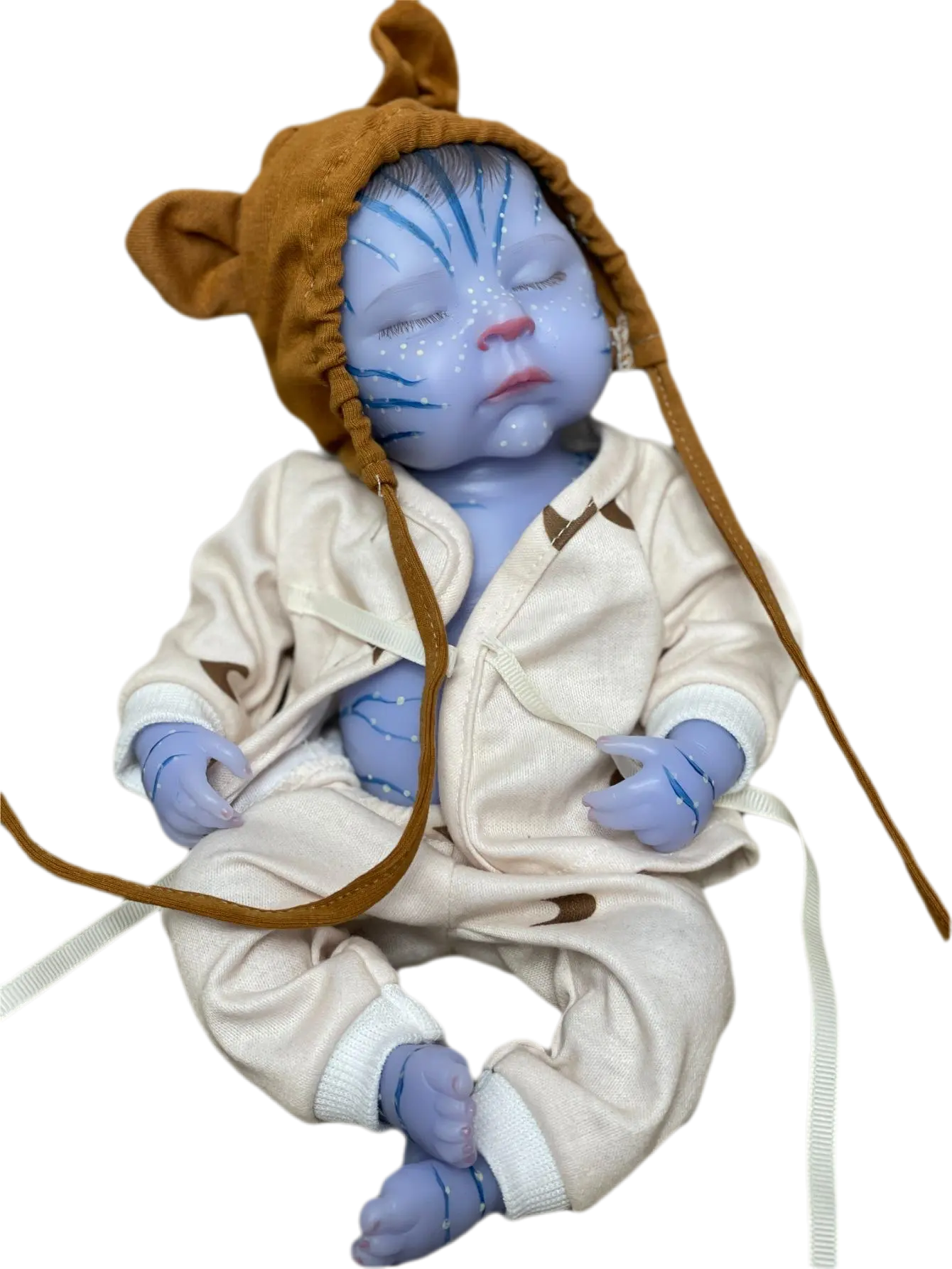 13 inches 33 cm full silicone realistic alien fairy rebirth doll, lifelike soft touch rebirth doll, cute face, anime fantasy science fiction collectible art doll, whimsical design, fine craftsmanship, ideal gift for children and collectors