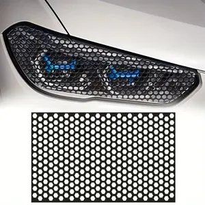 Car Rear Tail Light Lamp Stickers, Honeycomb Type Decal Black