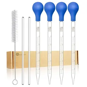 10ml Glass Graduated Droppers Lab Liquid Transfer Pipette 4 Pack