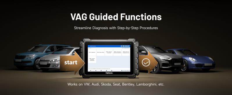 TOPDON ONE 10.1" Bidirectional Car Diagnostic Tool OBD2 Scanner J2534 Pass-Thru, ECU Coding & 50+ Services, Full System Scan TopFix AI, OE Topology Mapping