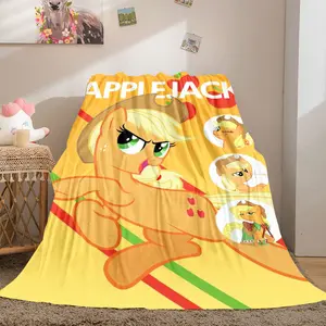cute Applejack02 patterned printed blanket, a blanket for the living room, bedroom, office and lunch break, a portable blanket suitable for all four seasons, a holiday gift for family and friends, a Christmas de