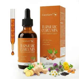 2026 NEW Turmeric Curcumin Complex Liquid Drops High-Absorption Herbal Blend with Black Pepper & Ginger | Orange Flavor | 2 fl oz Healthcare Fitness Healthcare Supplement Dietary Edible outdoorfun
