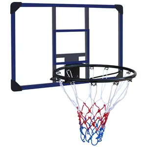 [Fahuac] Wall Mounted Basketball Hoop 35x24in - 18" Diameter Steel Rim, Reinforced Metal Bracket, Indoor Outdoor Use, Garage Backyard Pool, Basketball Goal for Kids Adults.