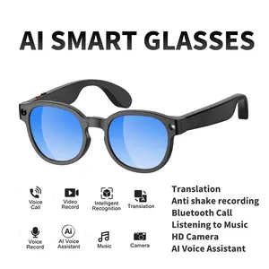 2026 New Ai Smart Glasses, 2mp Camera, 1080P Video Recording, 3 Lenses, 270mah Battery, Ai Translation, BT Call, Portable Sports Glasses