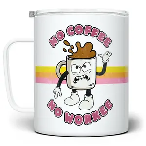 No Coffee No Workee Mug, Funny Office Work Mug, Sarcastic Mugs
