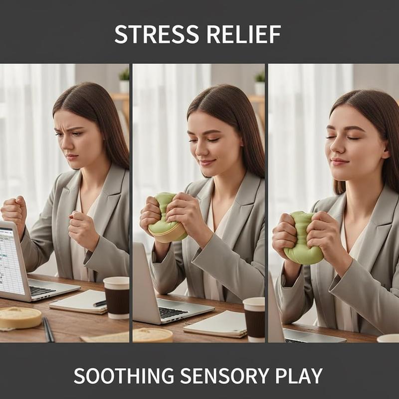 4 Pcs Dumpling Squishy Toy - Giant Glitter Squishy Dumpling Sensory Squeeze Toys, Cute Fidget Toys for Stress Relief, Large Rainbow Dumplings Squishies Toys for Adults & Kids