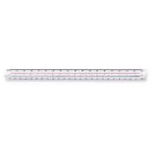 Staedtler 98718-34BK Triangular Scales-Engineering-Color-Coded Grooves-12- White