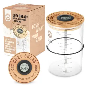 Cozy Bread Digital Sourdough Starter Jar | Ferment Starter with Precision | Perfect for Sourdough Starter