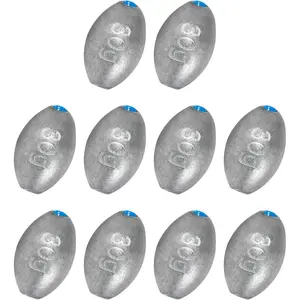 Egg Sinkers Fishing Weights Oval Shaped Lead Fishing Sinker for Saltwater Fishing 1/8 oz to 7 oz