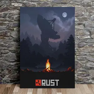 1 Count Rust Survival Game Canvas Art Print - Frameless 12x18" Wall Decor for Gamers, Perfect Gift for Game Fans, Poster, Premium, Perfect for Room Decor