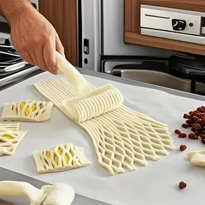 Manual Dough Rolling Machine with Heavy-Duty Plastic Construction Non-Stick Surface No Electricity Needed for Pie Crusts Pasta Pastries Baking Supplies Bakeware Baking Tools Rolling Pin