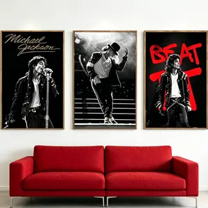 Frameless Michael Jackson 3 Piece Poster Set, King of Pop Music Legend Wall Art, Modern Home & Office Decor, Ideal Gift for Men and Music Lovers
