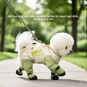 Dog dust-proof pants for all seasons, suitable for walking outside, with foot covers, four-legged coveralls, waterproof and dirt-resistant pet dog clothing Gold Plated Custom Collar shoes filter glasses Heated Windproof Winter Coat clothes