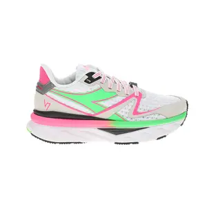 diadora Womens Atomo V7000 Running Sneakers Shoes - Green, Pink, White
