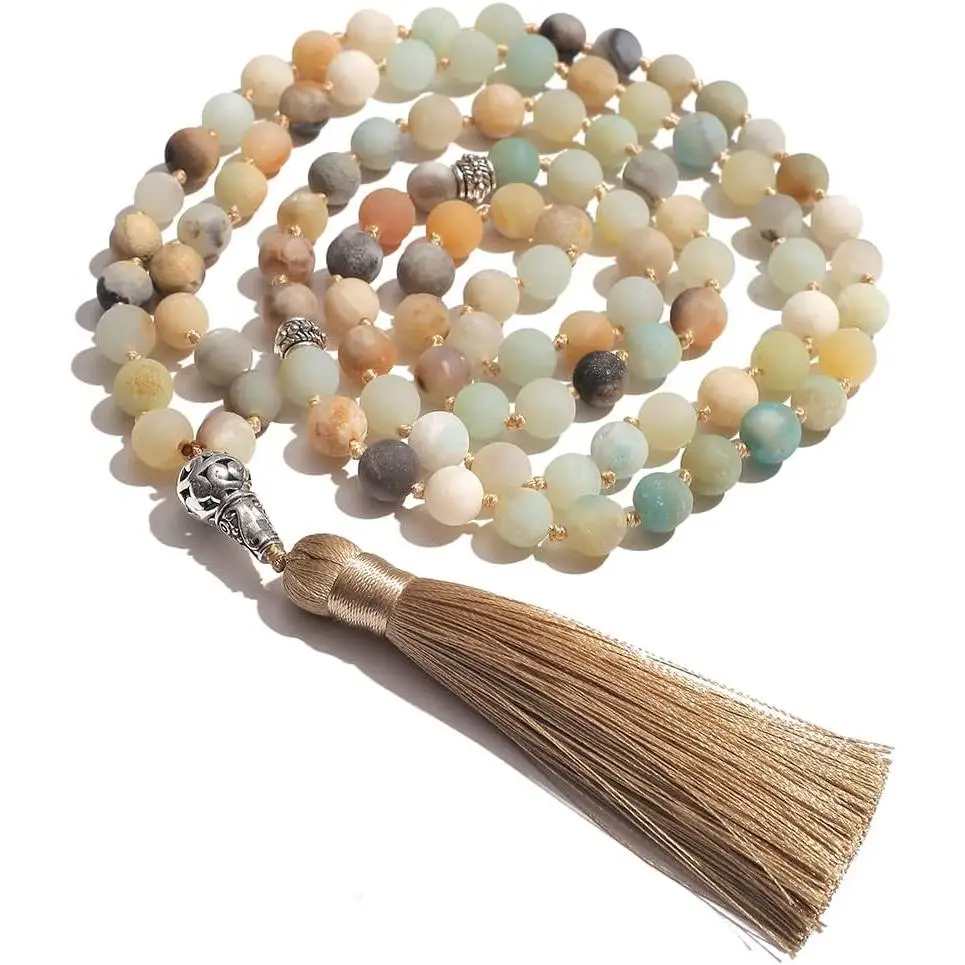 Mandala Crafts Bodhi Seed Beads Mala – 108 Buddhist Prayer Beads – Japa Meditation Beads – Tibetan Rosary for Men & Women – Yoga Meditation Bodhi Mala