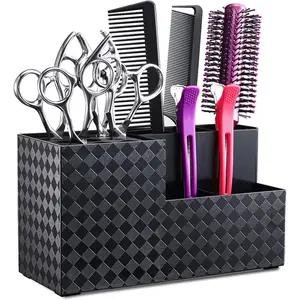 Hairdressing Scissors Holder Shears Block, Barber Shop Scissor Organizer Stand, Hairdressing Tools Storage Box for Hairstyling Combs Clips Brushes, Salon Barber Scissor Holder Rack springtok