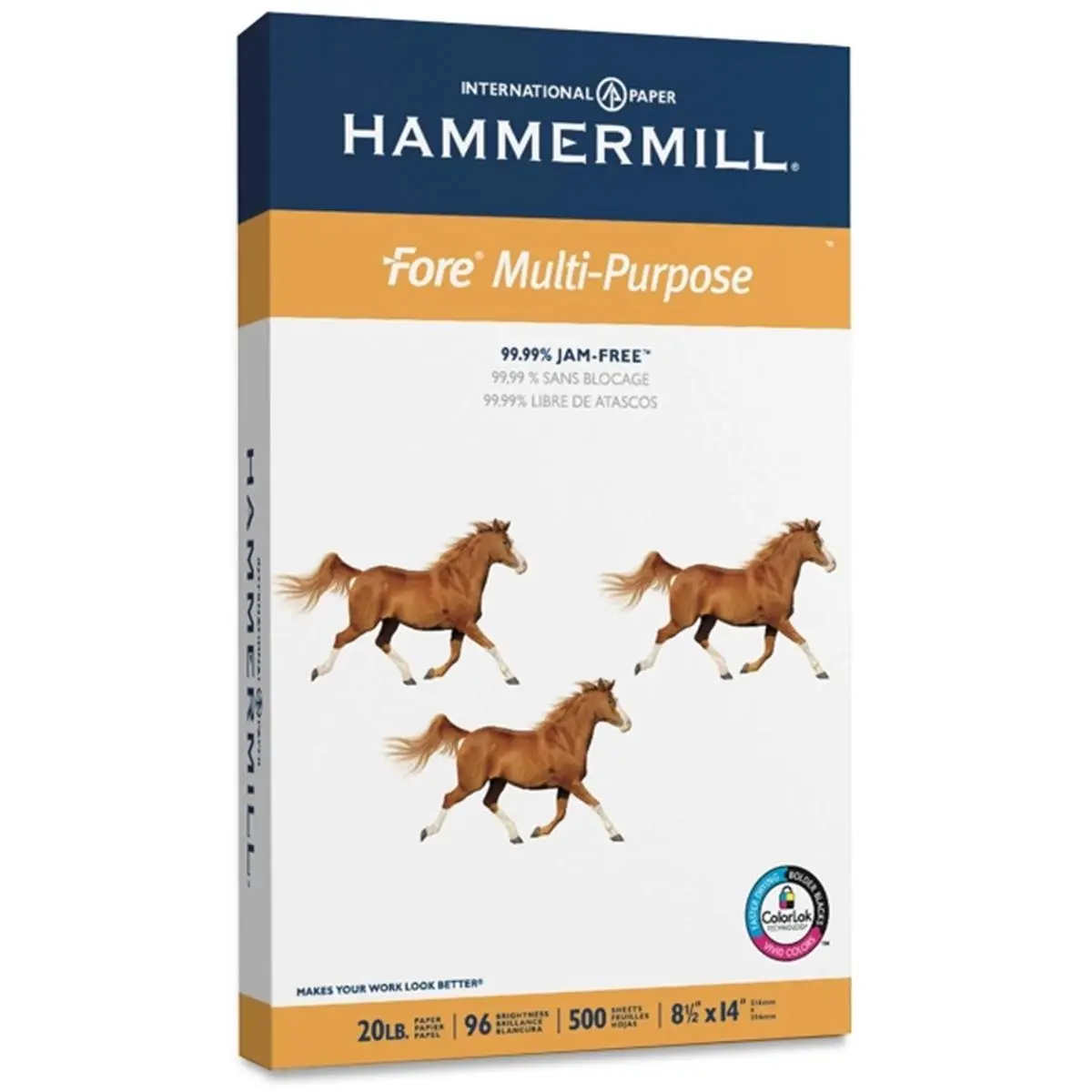 Genuine Joe HAM103291 Multipurpose Paper - 8.5x14 in, White, Ideal for Flyers, Reports, Archival, Copies, with ColorLok Technology