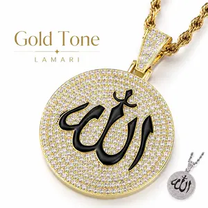 LAMARI Gold Tone Dollar Sign Pendant Necklace Butterfly Star Coin Rhinestone Cuban Chain
