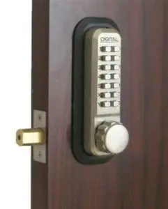 Lockey 2210-SN-KO Mechanical Keyless Deadbolt With Key Override - Satin Nickel