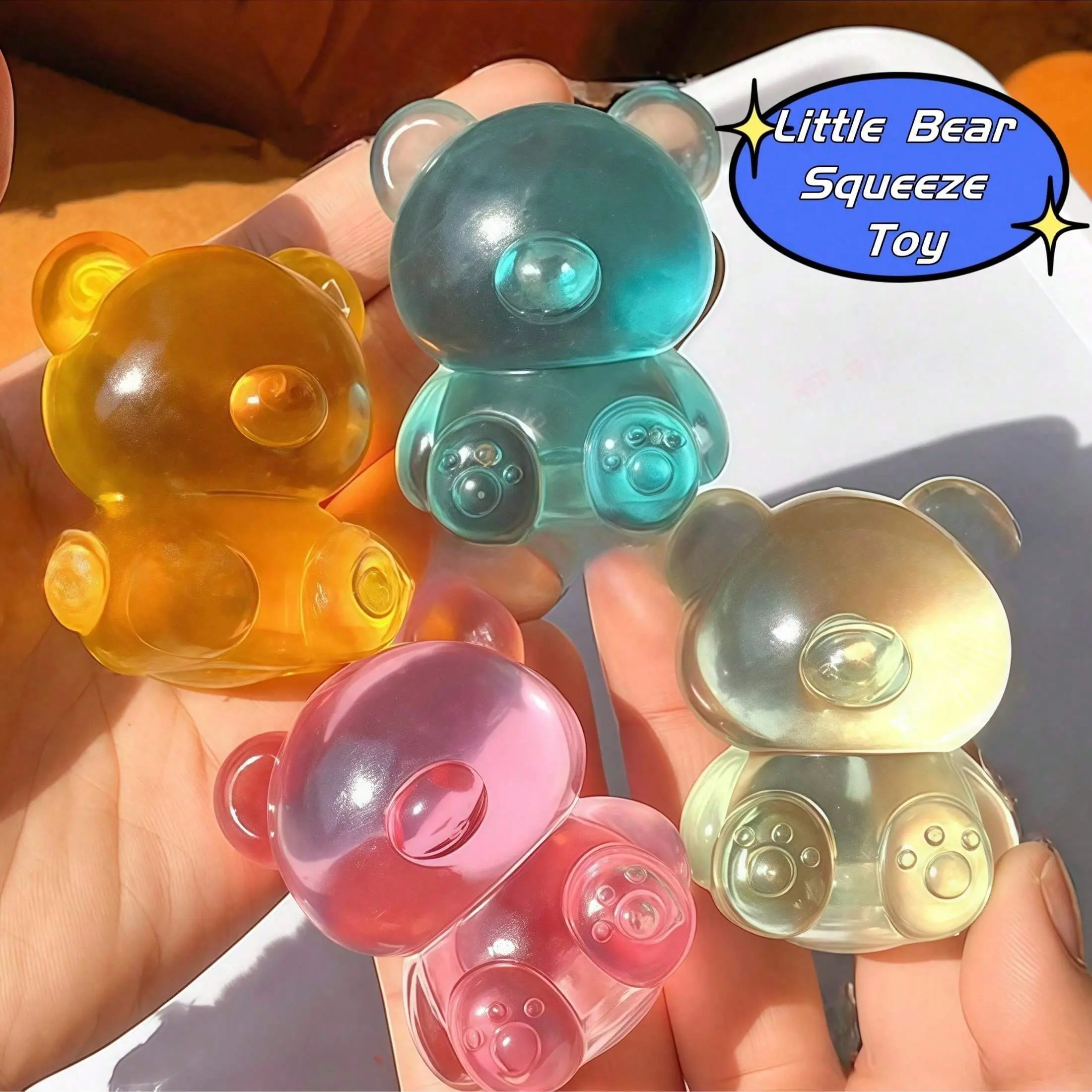 Stress Relief Bear Squeeze Toy, Sensory Play Toy, Christmas Stocking Filler, Party Gift Bag Fillers, Autism Party Gifts, Mini Fun Toys, Stress Relief Squishy, Sensory Fidgets, Soft Squishy Fidget