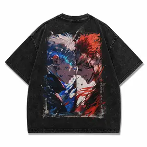 This Anime Battle Tee Is Breaking TikTok  Oversized Vintage Wash Shirt With Unreal DTG Back Print
