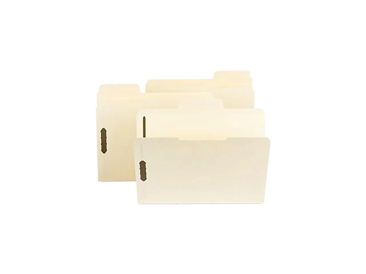 Smead 14535 SuperTab File Folders with Fastener, 1/3 Cut, 11 Point, Letter, Manila, 50/Box