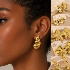 3pairs Women's Fashion Earrings, Minimalist Classic Style