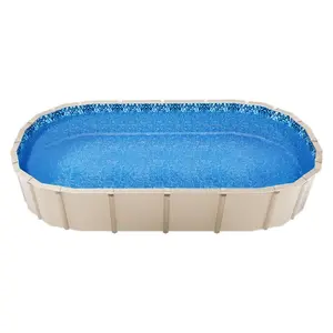 VEVOR 12x 24 ft Oval Pool Liner, Unibead Above Ground Pool Liners, 52in Wall Height, Durable Standard Gauge Vinyl, Designed for Steel Sided Above-Ground Swimming Pools