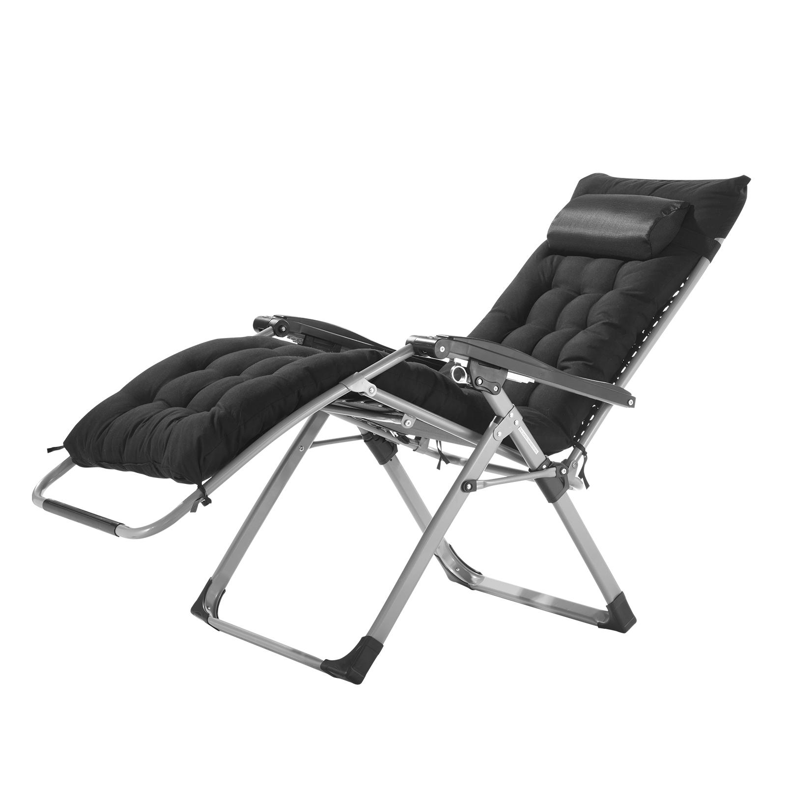 Viral Must-Have 26" Adjustable Zero Gravity Recliner Chair | 90°-170° Folding Padded Lounge Chair with Side Tray(Cup+Phone Holder), 500lbs Capacity for Indoor Outdoor Patio Camping Porch