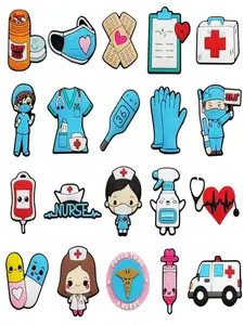 Cute Nurse Themed Shoe Charm, Fashionable Shoes Decorations for Women & Girls, Shoes Accessories for Clogs, Shoes Decorations