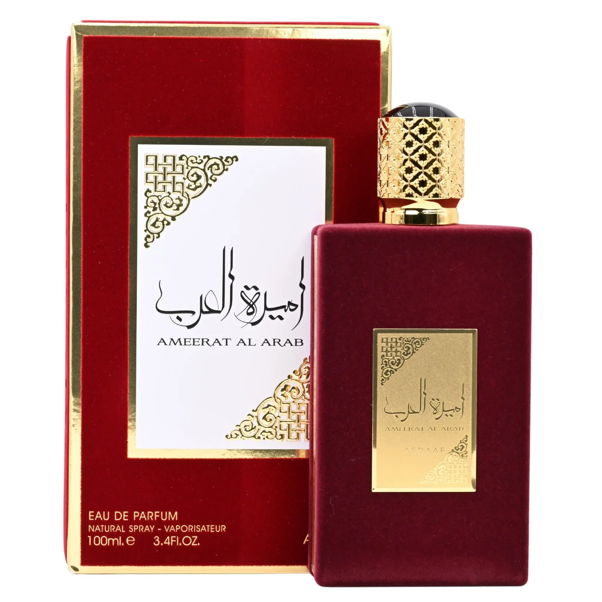 Ameerat Al Arab Eau de Parfum, Unisex Spray On Fragrance with Woody Oud, Citrus, and White Musk Notes - 3.4 fl oz, Single
