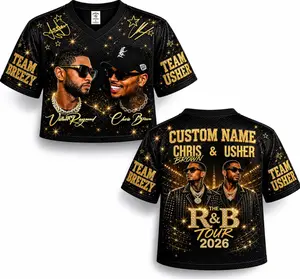 Women's R&B Inspired Tour Jersey, Mesh Baseball Concert Shirt, Music Fan Apparel, Breathable Festival Outfit Gift