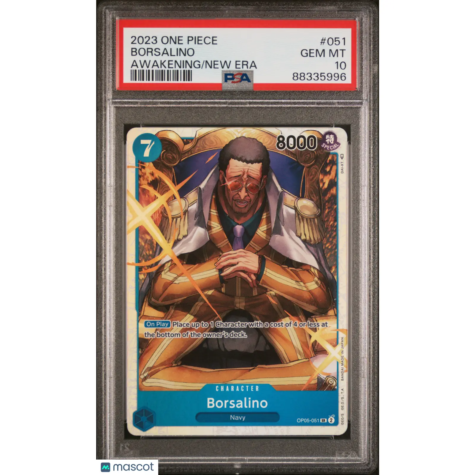 PSA 2023 One Piece CCG Borsalino #051 OP 05 Awakening of the New Era ENGLISH 10
